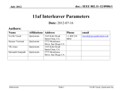 11af Interleaver Parameters