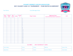 Roster - Calgary Women`s Soccer Association