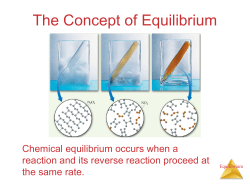 Chapter 15 Chemical Equilibrium