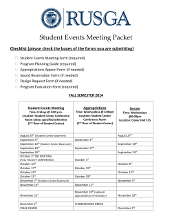 Student Events Meeting