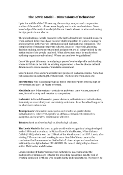 The Lewis Model - Richard Lewis Communications
