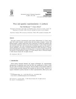 Price and quantity experimentation: A synthesis
