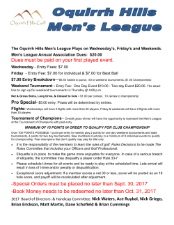 Dues must be paid on your first played event.
