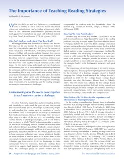 The Importance of Teaching Reading Strategies