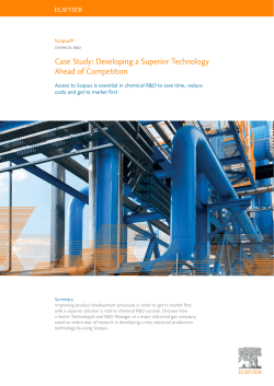 Case Study: Developing a Superior Technology Ahead of