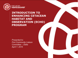 (echo) program - Port of Vancouver