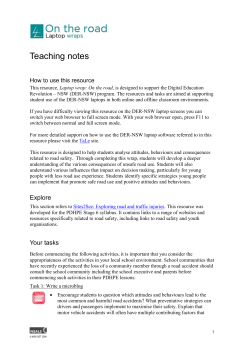Teaching notes - NSW Department of Education