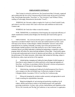 employment contract - Penn State University