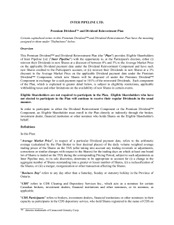 Dividend Reinvestment Plan