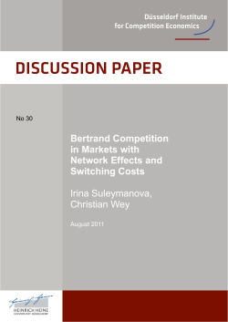 Bertrand Competition in Markets with Network Effects and Switching