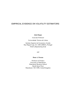 empirical evidence on volatility estimators
