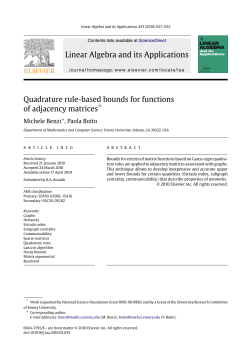 Quadrature rule-based bounds for functions of adjacency matrices