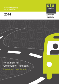 State of the Sector Report - Community Transport Association