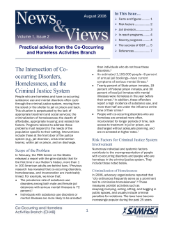 The Intersection of Co-occurring Disorders, Homelessness, and the