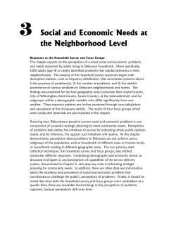 3 Social and Economic Needs at the Neighborhood Level