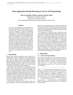 State Aggregation through Reasoning in Answer Set Programming