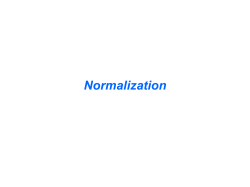 Normalization