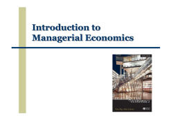 Introduction to Managerial Economics