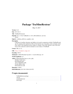 Package `TraMineRextras`