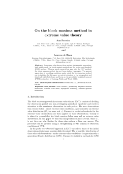 On the block maxima method in extreme value theory
