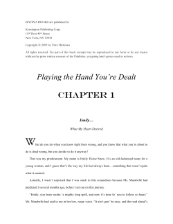 Playing the Hand You`re Dealt CHAPTER 1