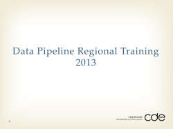 Data Pipeline - Colorado Department of Education