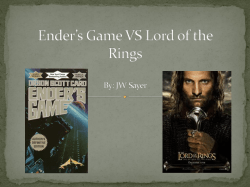 Ender`s Game VS Lord of the Rings