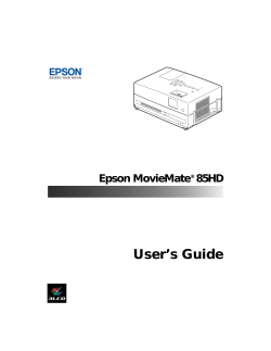 Epson MovieMate&reg; 85HD