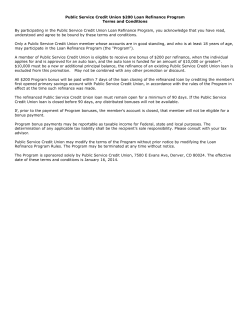 Public Service Credit Union $200 Loan Refinance Program Terms