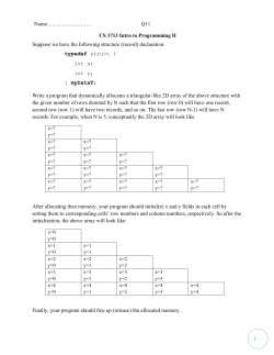 1 CS 1713 Intro to Programming II Suppose we have the following