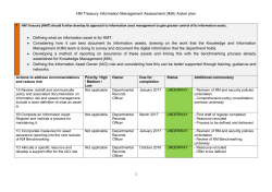 HMT IMA action plan - The National Archives