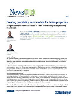Creating probability trend models for facies properties