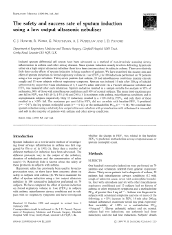 The safety and success rate of sputum induction using a low output