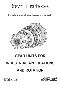 GEAR UNITS FOR INDUSTRIAL APPLICATIONS AND ROTATION