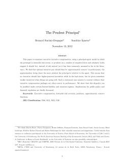 The Prudent Principal - School of Economic Sciences