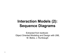 Interaction Models (2): Activity Diagrams