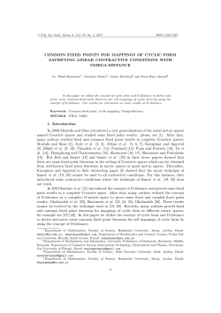 COMMON FIXED POINTS FOR MAPPINGS OF