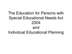the special educational needs of the child