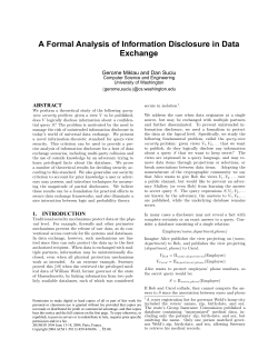 A Formal Analysis of Information Disclosure in Data