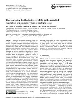 Biogeophysical feedbacks trigger shifts in the