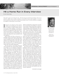 Hit a Home Run in Every Interview