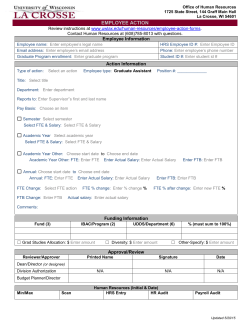 Graduate assistant employee action form