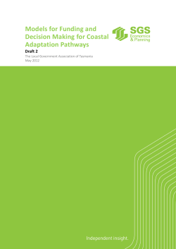 Models for Funding and Decision Making for Coastal Adaptation