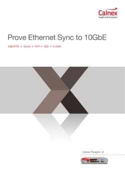 Prove Ethernet Sync to 10GbE