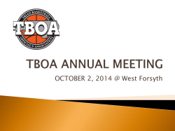 tboa annual meeting - Triad Basketball Officials Association