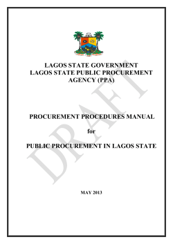 PPA PROCUREMENT MANUAL