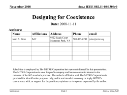 Designing for Coexistence