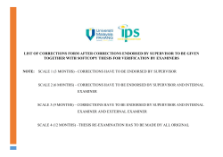 List of Corrections Form After Corrections Endorsed by