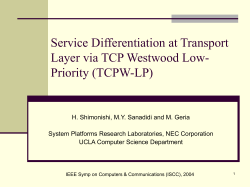 TCPW-LP - Multimedia Communications Laboratory