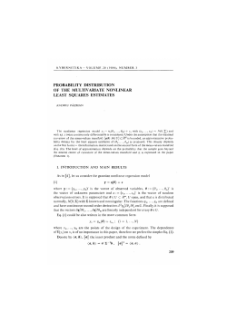probability distribution of the multivariate nonlinear least squares